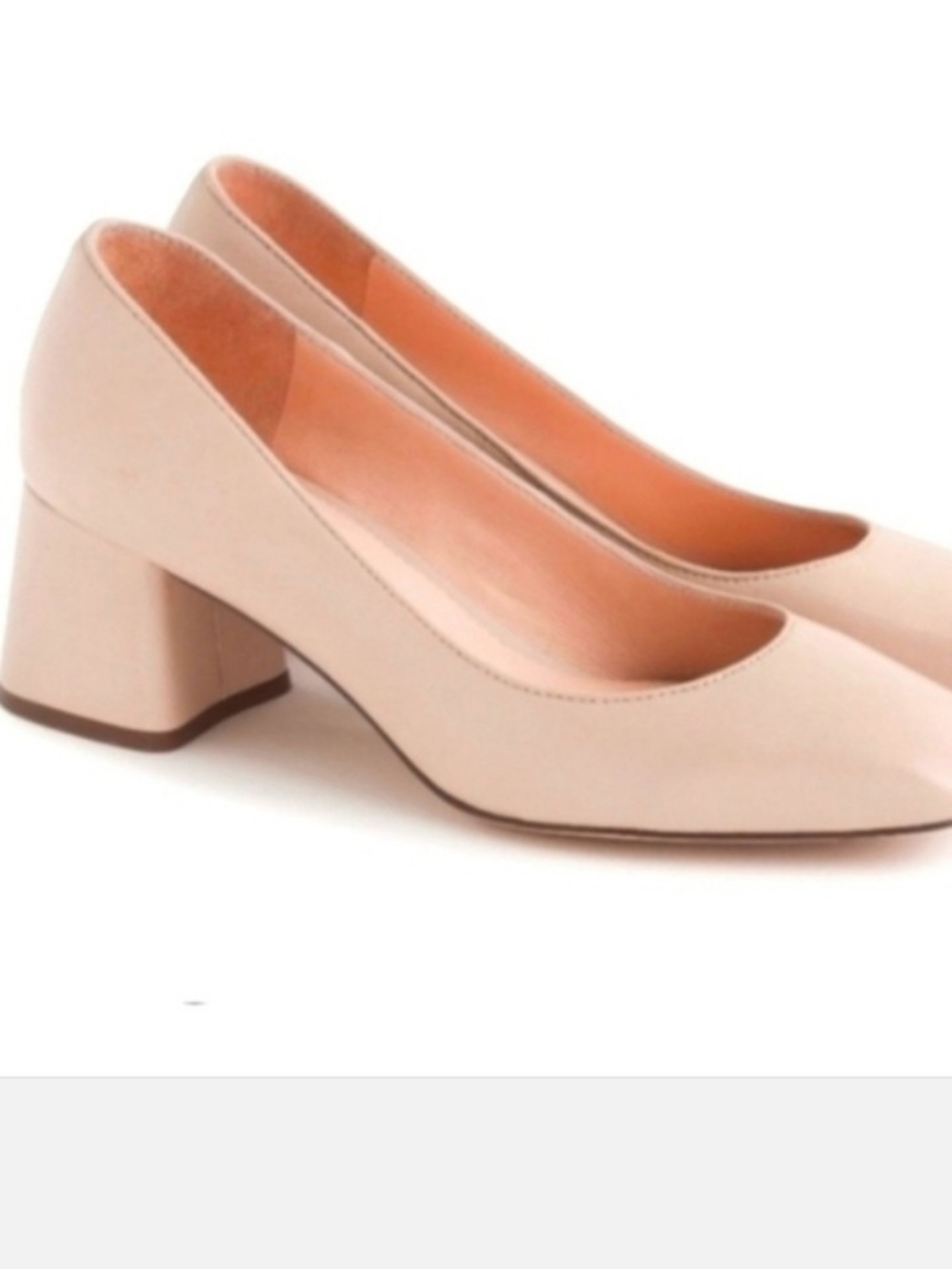 Classic Block Heel Pumps in Blush